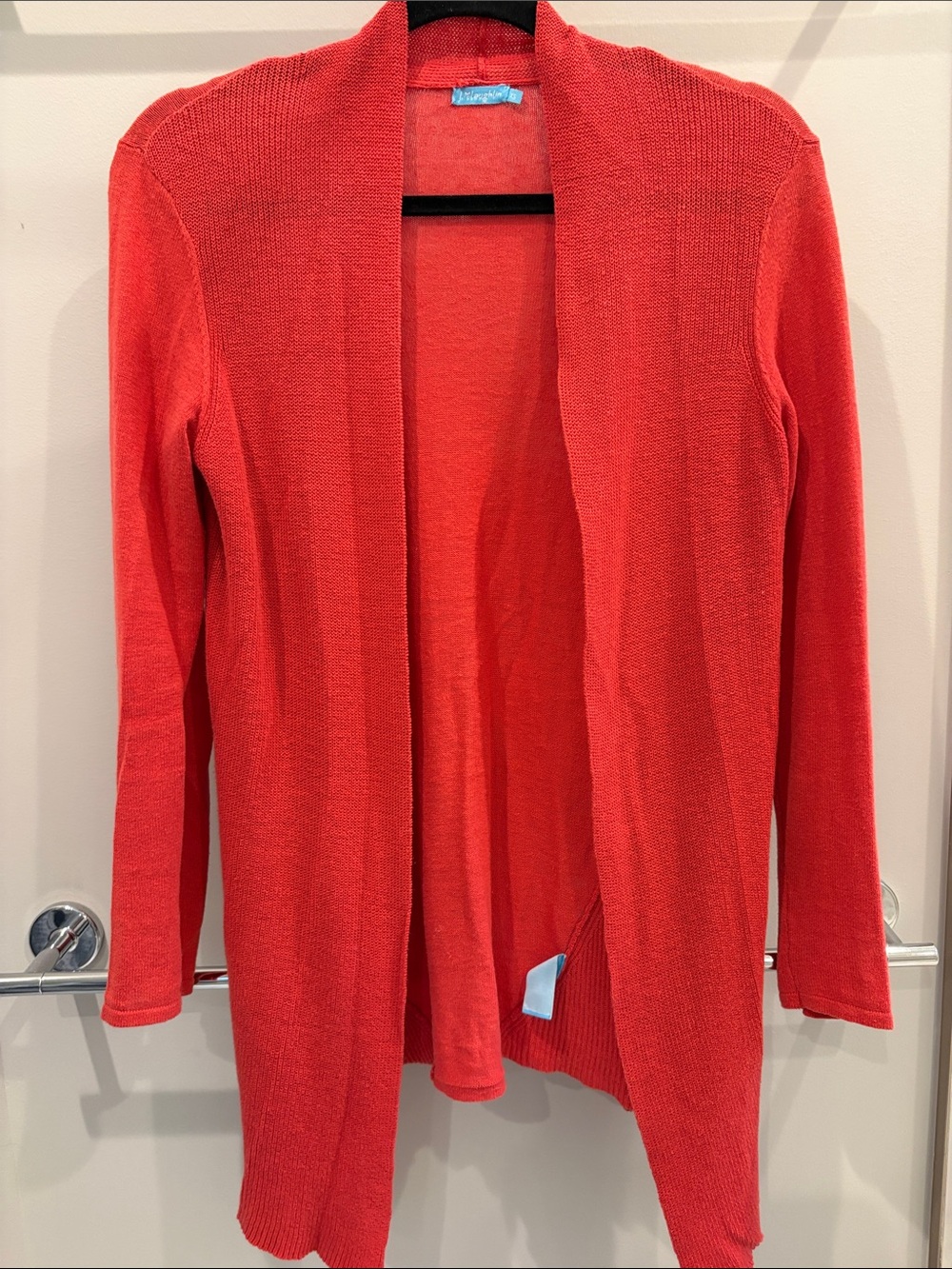 J Mclaughlin Open-Front Coral Cardigan Sweater - Lightweight Women's Layer